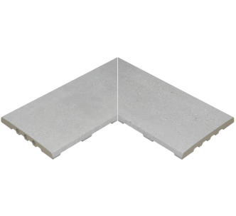 Rosa Gres Iconic Grey EIN кут керамогранітних переливних грат для басейну I25, 62,6 x 62,6 x 2,2 см
