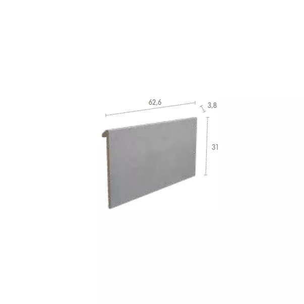 Rosa Gres Iconic Grey J62 бортова плитка для переливного басейну, 62,6x31x3,8 см - Фото №2
