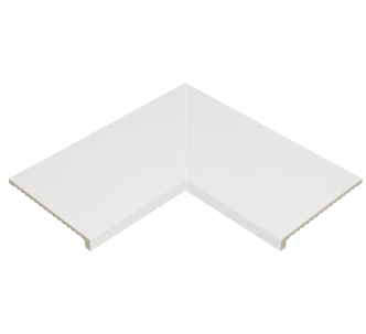 Rosa Gres Iconic White E62 керамогранитный угол бортового камня для бассейна L62, 62,6 x 62,6 x 3,8