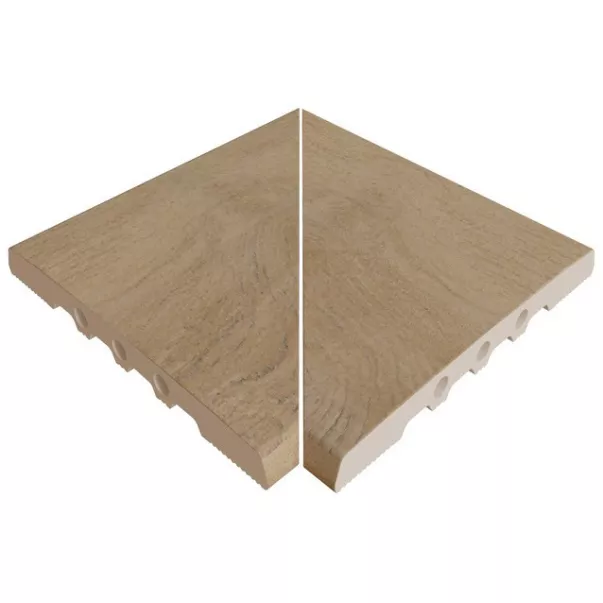 Rosa Gres Alma Pure 245 EF угол керамогранитной переливной решетки для бассейна 245 FL, 26,6 x 26,6 x 2,2 см