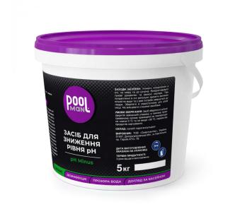Poolman pH Minus средство для снижения уровня рН в гранулах, 5 кг