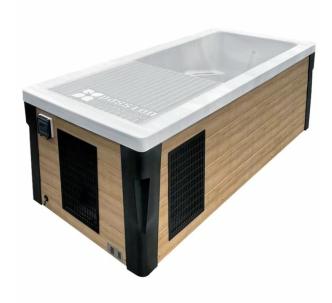 Passion Breeze ледяная ванна с гидромассажем, Sterling White, Oak, 200x90x75 см