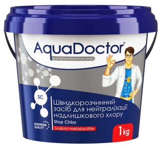 AquaDoctor SC Stop Chlor засіб для нейтралізації надлишкового хлору, 1 кг