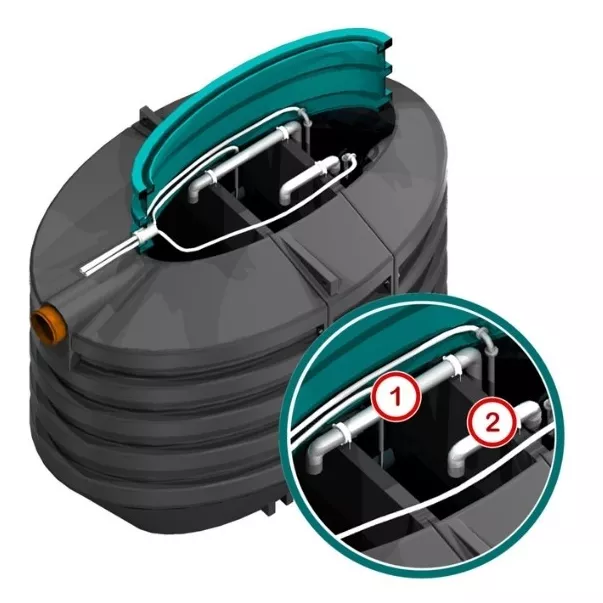 Delfin PRO 12 септик для частного дома, 2,19 м3/сутки - Фото №2