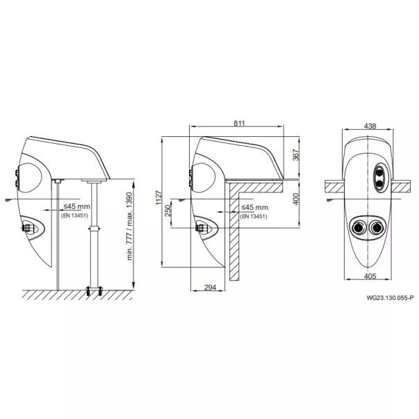 Speck BADU Jet Stella (75 м3/год, 380 В, LED White) протитечія навісна - Фото №2