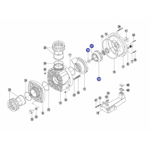 Крильчатка насоса Kripsol KA/KAP350 RKA134 - Фото №2