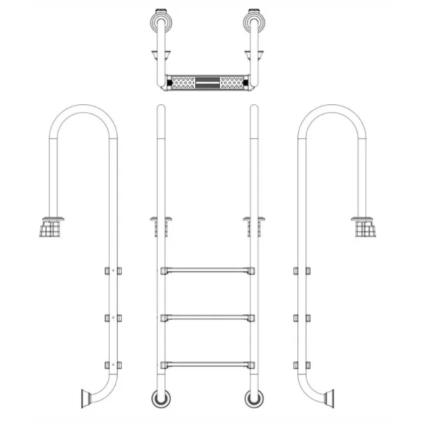 Emaux Muro NMU315-SR сходи для басейну 3 сходинки - Фото №3