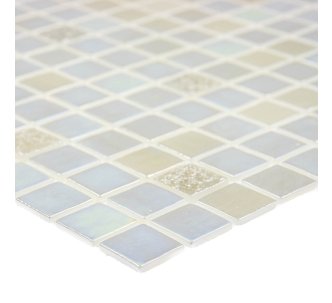 AquaMo Cristal White стеклянная мозаика для бассейна, на сетке