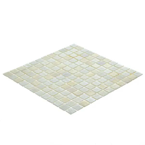 AquaMo Coral White PL скляна мозаїка для басейну на сітці - Фото №2