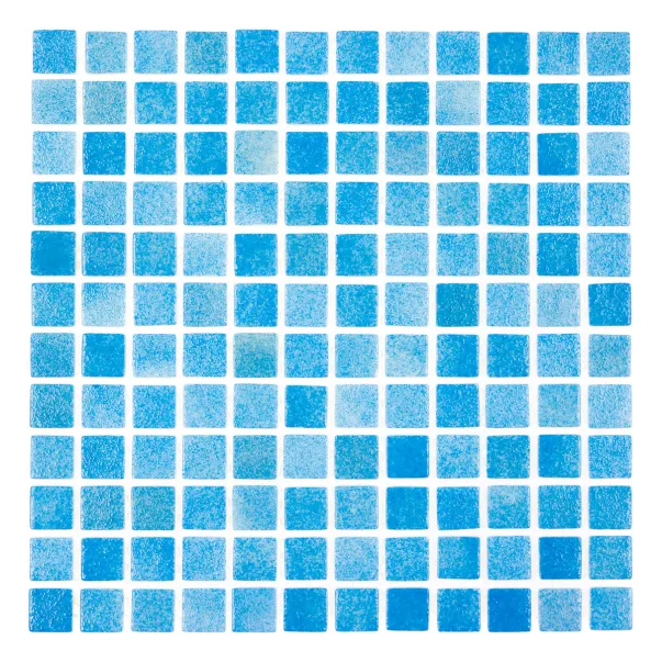 AquaMo Sky Blue скляна мозаїка для басейну на сітці - Фото №4