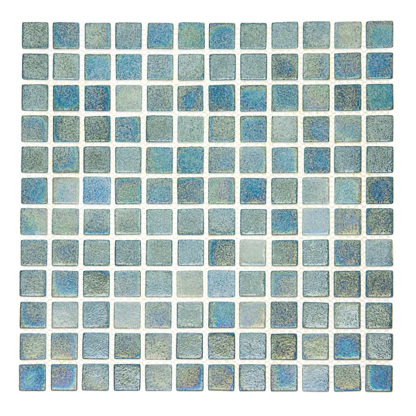 AquaMo Blue Worn скляна мозаїка для басейну на сітці - Фото №3