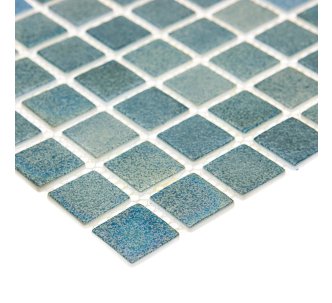 AquaMo Blue Worn стеклянная мозаика для бассейна, на сетке