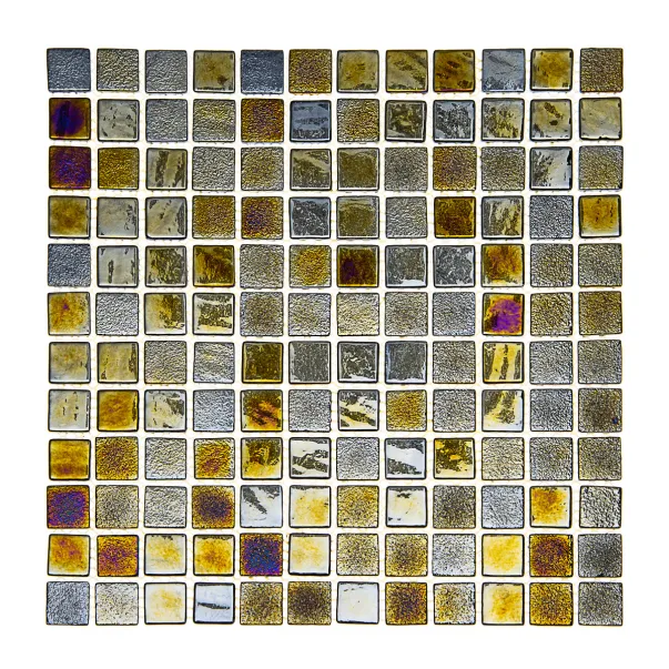 AquaMo Concrete Black PL скляна мозаїка для басейну на сітці - Фото №3