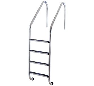 Flexinox Overflow лестница для бассейна 4 ступени для широкого борта, AISI-316