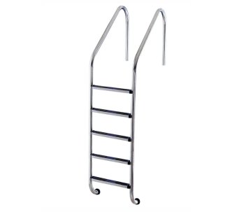 Flexinox Overflow лестница для бассейна 5 ступеней для широкого борта, AISI-316