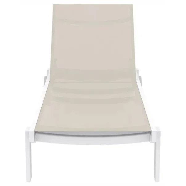 Aquajoy Casablanca шезлонг білий з сіро-коричневим - Фото №3