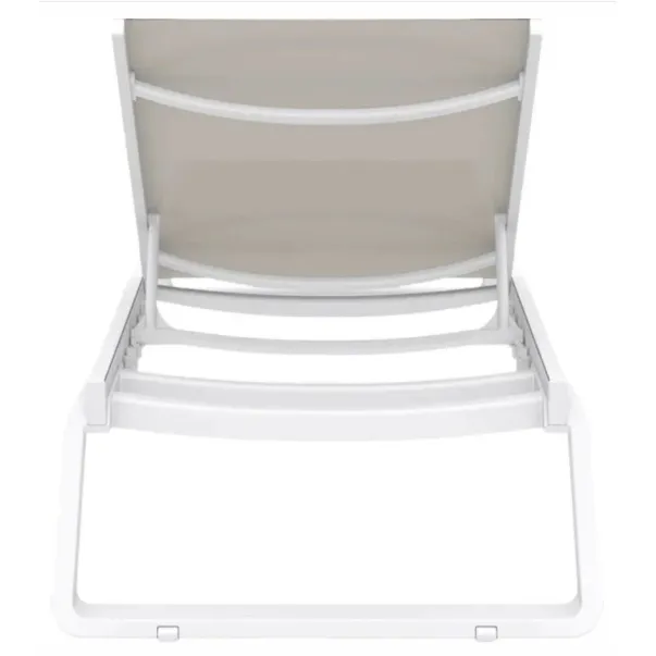 Aquajoy Tropic шезлонг білий із сіро-коричневим - Фото №3