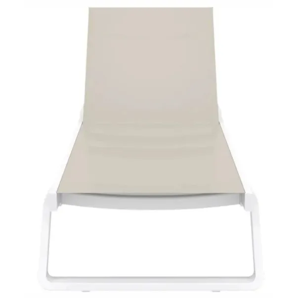 Aquajoy Tropic шезлонг білий із сіро-коричневим - Фото №5