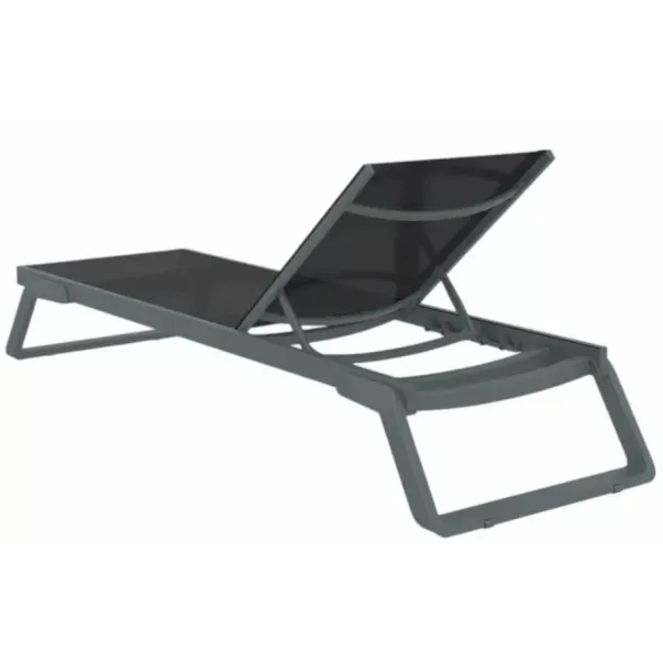 Aquajoy Tropic шезлонг темно сірий з чорним - Фото №4