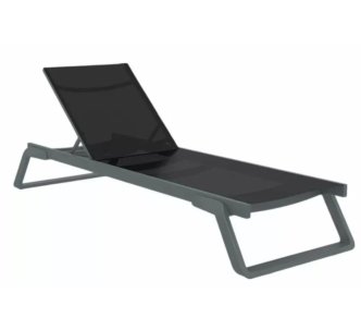 Aquajoy Tropic шезлонг темно сірий з чорним