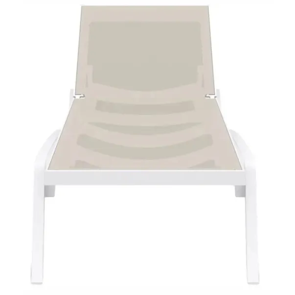 Aquajoy Pacific шезлонг белый с серо-коричневым - Фото №3