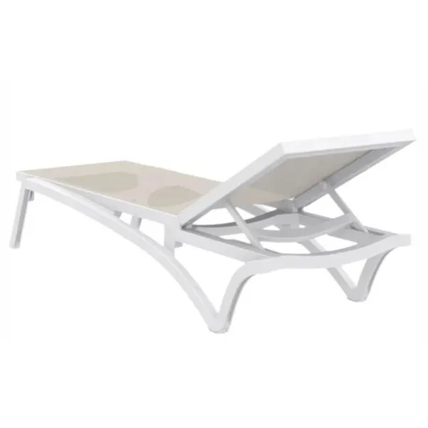 Aquajoy Pacific шезлонг белый с серо-коричневым - Фото №4