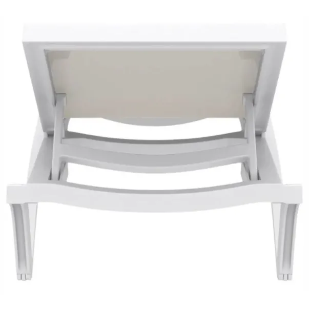 Aquajoy Pacific шезлонг белый с серо-коричневым - Фото №5