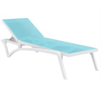 Aquajoy Pacific шезлонг белый с бирюзовым