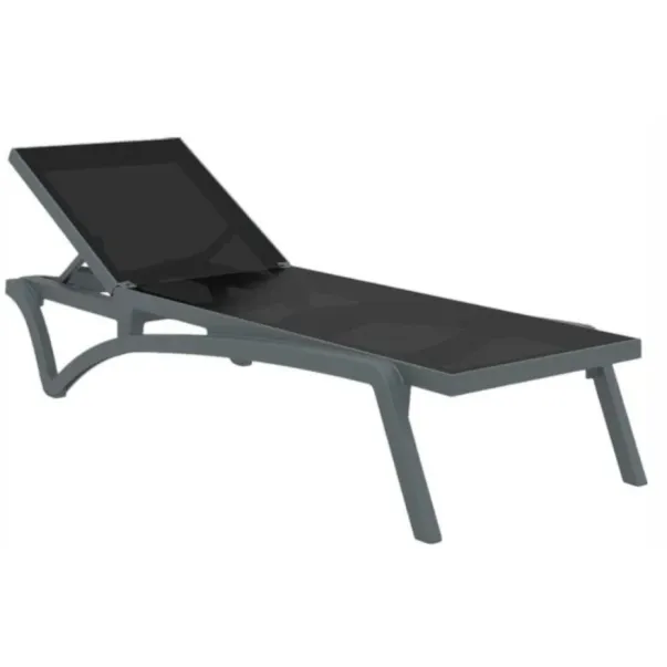 Aquajoy Pacific шезлонг темно-серый с черным