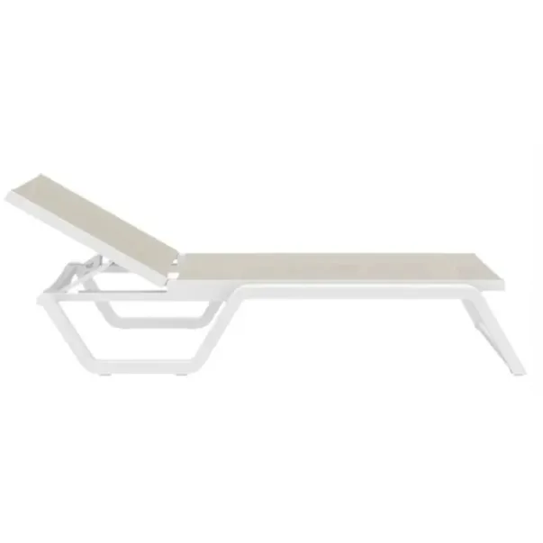 Aquajoy Rio PRO шезлонг белый с серо-коричневым - Фото №2