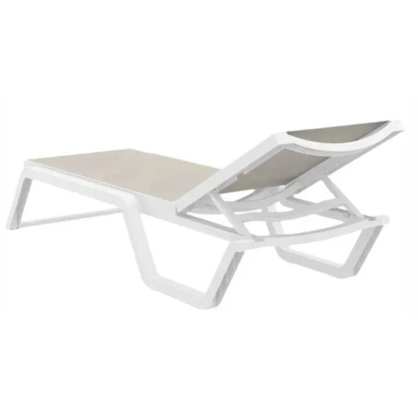 Aquajoy Rio PRO шезлонг белый с серо-коричневым - Фото №4