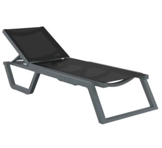 Aquajoy Rio PRO шезлонг темно-сірий з чорним