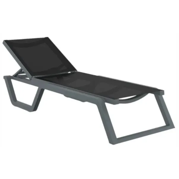 Aquajoy Rio PRO шезлонг темно-серый с черным