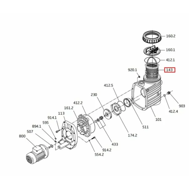 Кошик префільтра насоса Speck BADU ТОР ІІ - Фото №2