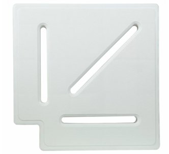 Aquaviva угловой элемент для переливной решетки Classiс и Grift, (90°, 145/25 мм, белый)