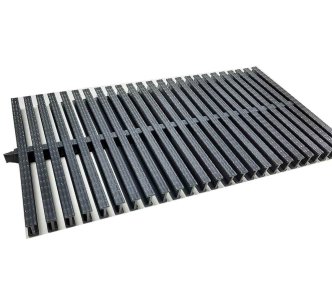 Aquaviva KP HKE01-G Classik переливная решетка с центральным соединением 145×25 мм (серая)