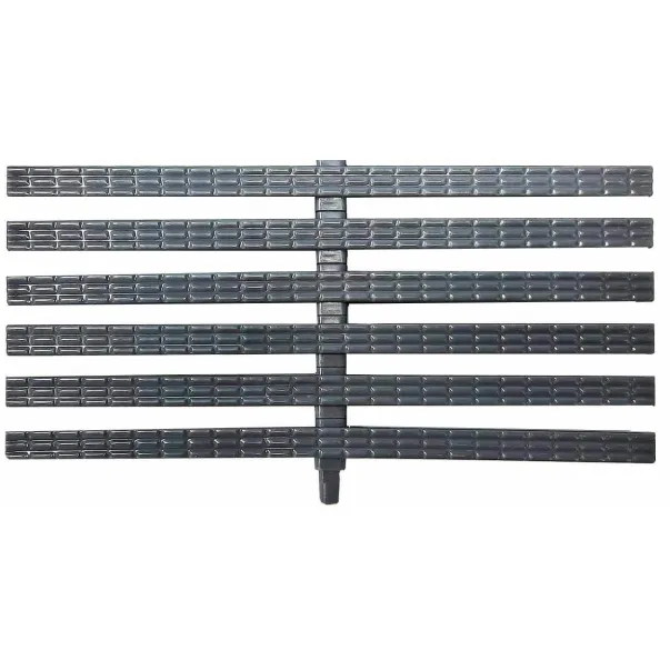 Aquaviva KP HKE02-G Classik переливная решетка с центральным соединением 195×25 мм (серая) - Фото №2