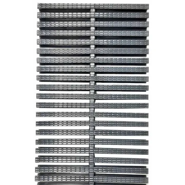 Aquaviva KP HKE02-G Classik переливная решетка с центральным соединением 195×25 мм (серая) - Фото №4