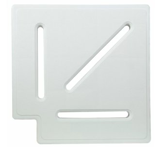 Aquaviva угловой элемент для переливной решетки Classiс и Grift, (90°, 245/25 мм, белый)