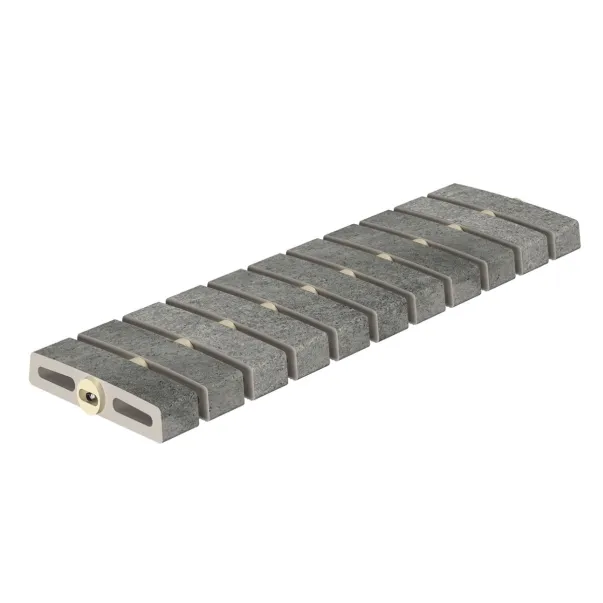 Serapool Pool Garden Grey Flex керамогранитная переливная решетка для бассейна, гибкая, 50 x 14.4 см