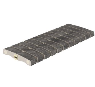 Serapool Pool Garden Anthracite Flex керамогранитная переливная решетка для бассейна, гибкая, 50 x 24.4 см