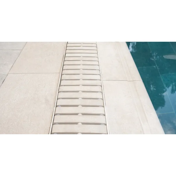 Serapool Pool Garden Beige Flex керамогранитная переливная решетка для бассейна, гибкая, 50 x 19.4 см - Фото №2