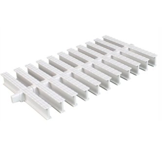 Aquaviva KP HKE01 Classik переливная решетка с центральным соединением 145×25 мм (белая)