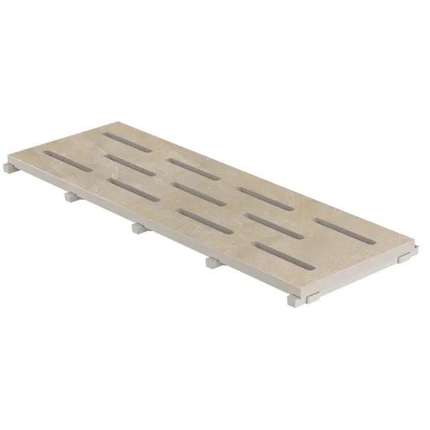 Serapool Pool Garden Beige Monoblock керамогранитная переливная решетка для бассейна, 65 x 24.5 см