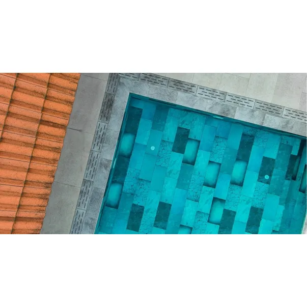 Serapool Pool Garden Grey Monoblock керамогранитная переливная решетка для бассейна, 65 x 29.5 см - Фото №2