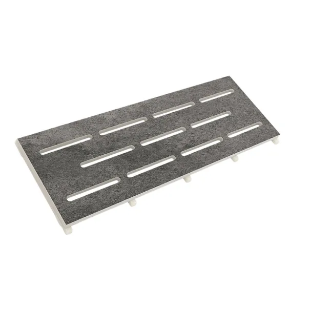 Serapool Pool Garden Anthracite Monoblock керамогранитная переливная решетка для бассейна, 65 x 29.5 см