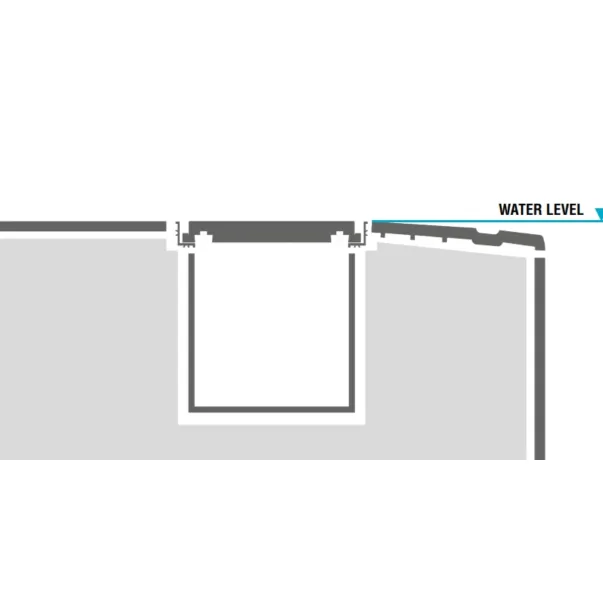 Serapool Beige Stone Monoblock керамогранитная переливная решетка для бассейна, 65 x 24.5 см - Фото №5