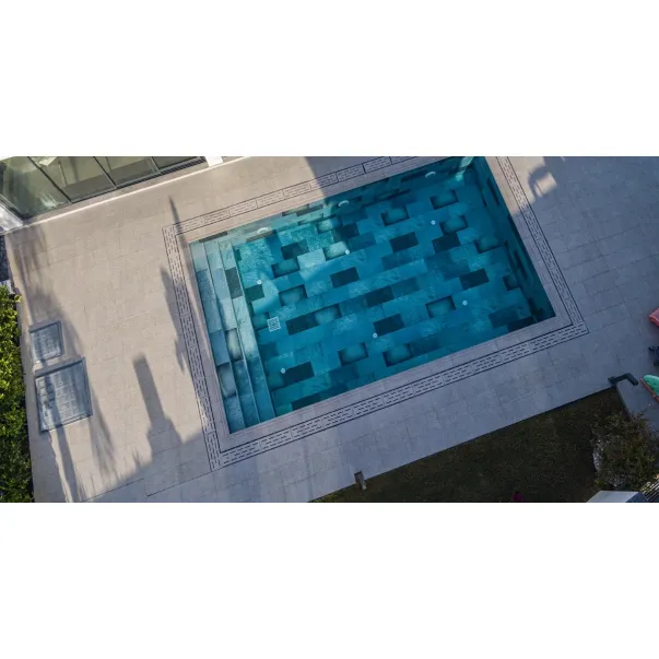 Serapool Cement Grey Monoblock керамогранитная переливная решетка для бассейна, 65 x 29.5 см - Фото №4