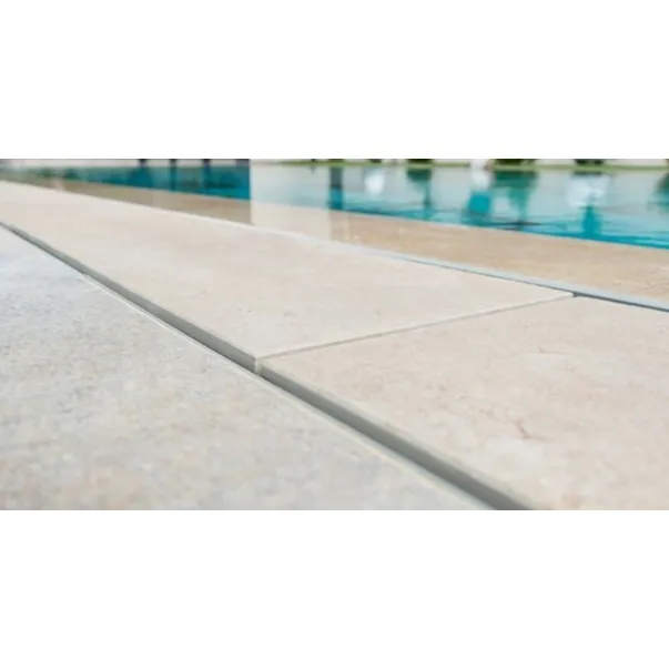 Serapool Pool Garden Beige Monoblock Hidden керамогранитная переливная решетка для бассейна, 65 x 29.5 см - Фото №2
