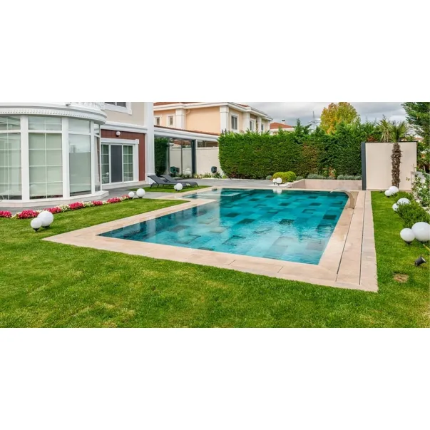 Serapool Pool Garden Beige Monoblock Hidden керамогранитная переливная решетка для бассейна, 65 x 29.5 см - Фото №3